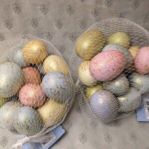 New! 2 Packages Golden Flecked Easter Eggs